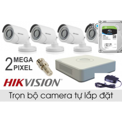 Bộ camera 4 kênh HIKVISION Full HD